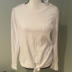 J Crew mercantile NWT white long sleeve t. medium